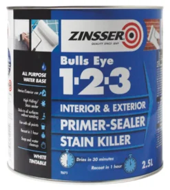 Zinsser Bulls Eye 1-2-3 Primer-Sealer 2.5Ltr