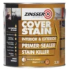 Zinsser Cover Stain Primer White 2.5Ltr -Paint Tools 17117 P