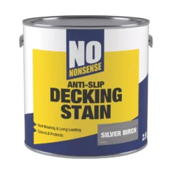 No Nonsense Anti-Slip Quick-Drying Decking Stain Silver Birch 2.5Ltr