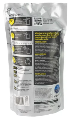 Ronseal Ultimate Fence Life Concentrate Treatment Charcoal Grey 5L From 950mlLtr -Paint Tools 191RV A3