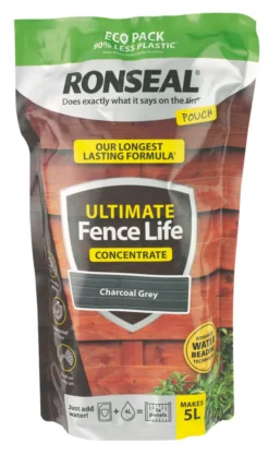 Ronseal Ultimate Fence Life Concentrate Treatment Charcoal Grey 5L From 950mlLtr