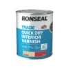 Ronseal Trade Quick-Dry Interior Varnish Gloss Clear 750ml 2 Ronseal Trade Quick-Dry Interior Varnish Gloss Clear 750ml -Paint Tools 193VT P