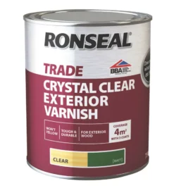 Ronseal Trade Exterior Varnish Matt Clear 750ml