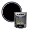 Ronseal 10-Year Exterior Wood Paint Satin Black 750ml -Paint Tools 230FF P