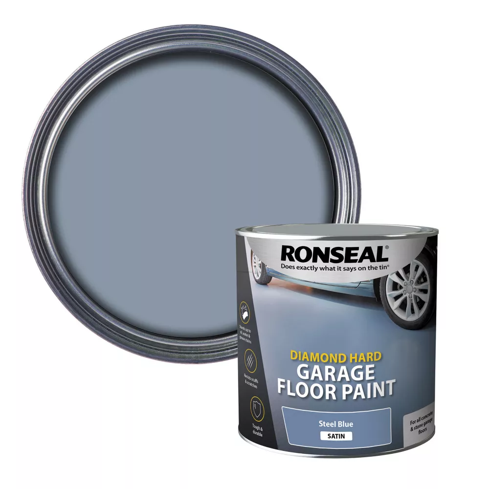 Ronseal Diamond Hard Garage Floor Paint Steel Blue 2.5Ltr 3 Ronseal Diamond Hard Garage Floor Paint Steel Blue 2.5Ltr