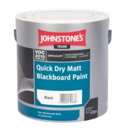 Johnstones Matt Blackboard Paint Black 2.5Ltr