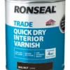 Ronseal Trade Quick-Dry Interior Varnish Satin Walnut 750ml -Paint Tools 320HT P