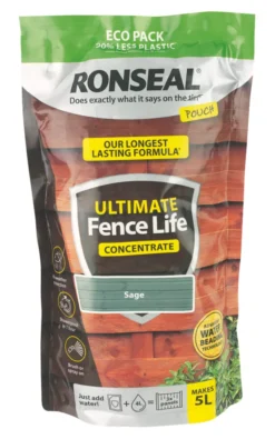Ronseal Ultimate Fence Life Concentrate Treatment Sage 5L From 950mlLtr
