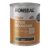 Ronseal Trade 10-Year Woodstain Satin Ebony 750ml -Paint Tools 403VT P
