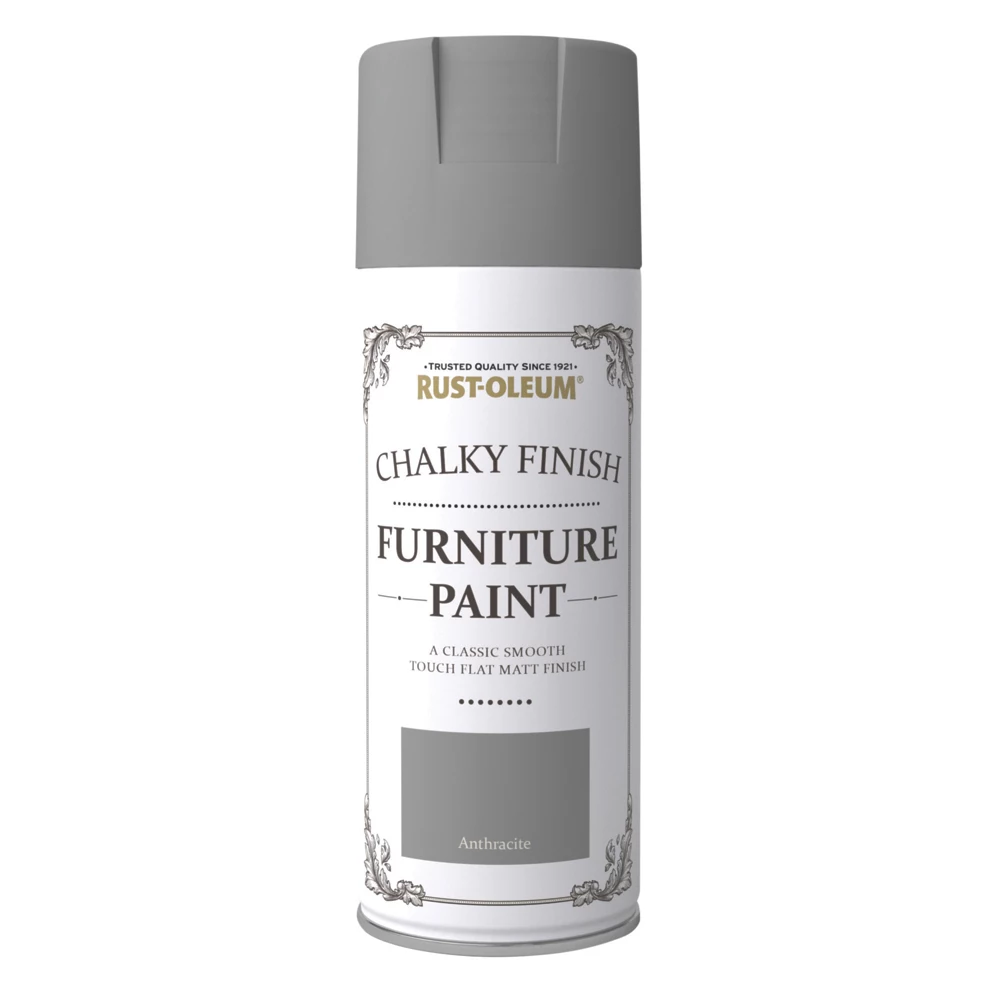 Rust-oleum Universal Furniture Spray Paint Chalky Anthracite Grey 400ml 4 Rust-oleum Universal Furniture Spray Paint Chalky Anthracite Grey 400ml - Image 2