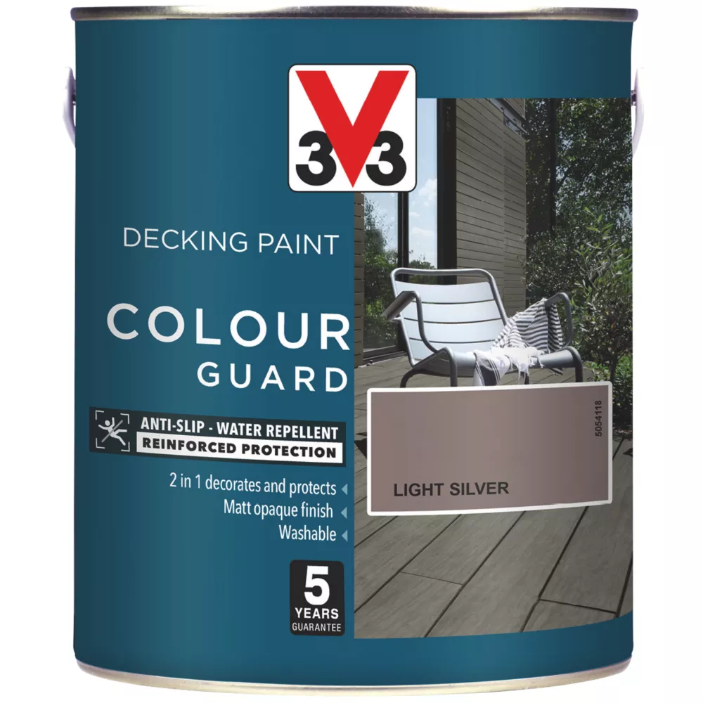 V33 Colour Guard Decking Paint Light Silver 2.5Ltr 3 V33 Colour Guard Decking Paint Light Silver 2.5Ltr