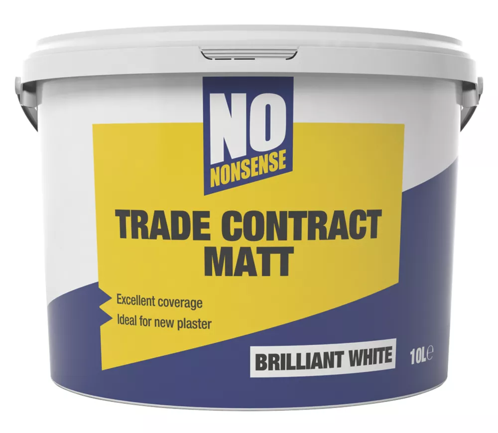 No Nonsense Matt Brilliant White Emulsion Contract Paint 10Ltr 3 No Nonsense Matt Brilliant White Emulsion Contract Paint 10Ltr