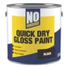 No Nonsense Gloss Black Acrylic Water-Based Paint 2.5Ltr 2 No Nonsense Gloss Black Acrylic Water-Based Paint 2.5Ltr -Paint Tools 5504X P