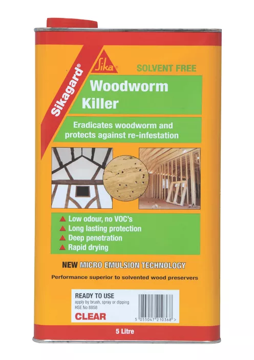 Sika Sikagard Woodworm Killer Clear 5Ltr 3 Sika Sikagard Woodworm Killer Clear 5Ltr