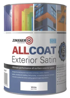 Zinsser All Coat Exterior Paint White 1Ltr