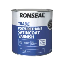 Ronseal Trade Polyurethane Interior Varnish Clear 2.5Ltr