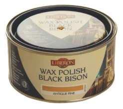 Liberon Black Bison Paste Wax Satin To Gloss Antique Pine 500ml