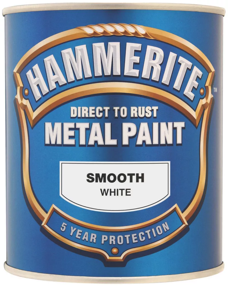 Hammerite Smooth Smooth Metal Paint White 750ml 4 Hammerite Smooth Smooth Metal Paint White 750ml - Image 2