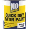 No Nonsense Satin Brilliant White Acrylic Water-Based Paint 1Ltr -Paint Tools 699FR P