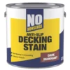 No Nonsense Anti-Slip Quick-Drying Decking Stain Dark Mahogany 2.5Ltr -Paint Tools 7414X P