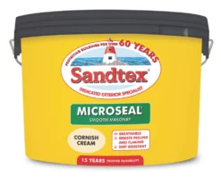 Sandtex Ultra Smooth Masonry Paint Cornish Cream 10Ltr -Paint Tools 76225 A2