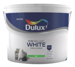 Dulux Silk Pure Brilliant White Emulsion Paint 10Ltr -Paint Tools 8071V A2