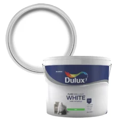 Dulux Silk Pure Brilliant White Emulsion Paint 10Ltr