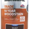 Ronseal Trade 10 Year Woodstain Satin Walnut 750ml -Paint Tools 807FG P