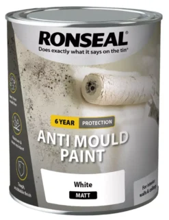 Ronseal Anti Mould Paint Matt White 2.5Ltr -Paint Tools 81391 A2