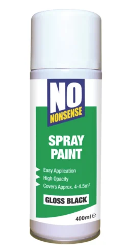 No Nonsense Spray Paint Gloss Black 400ml