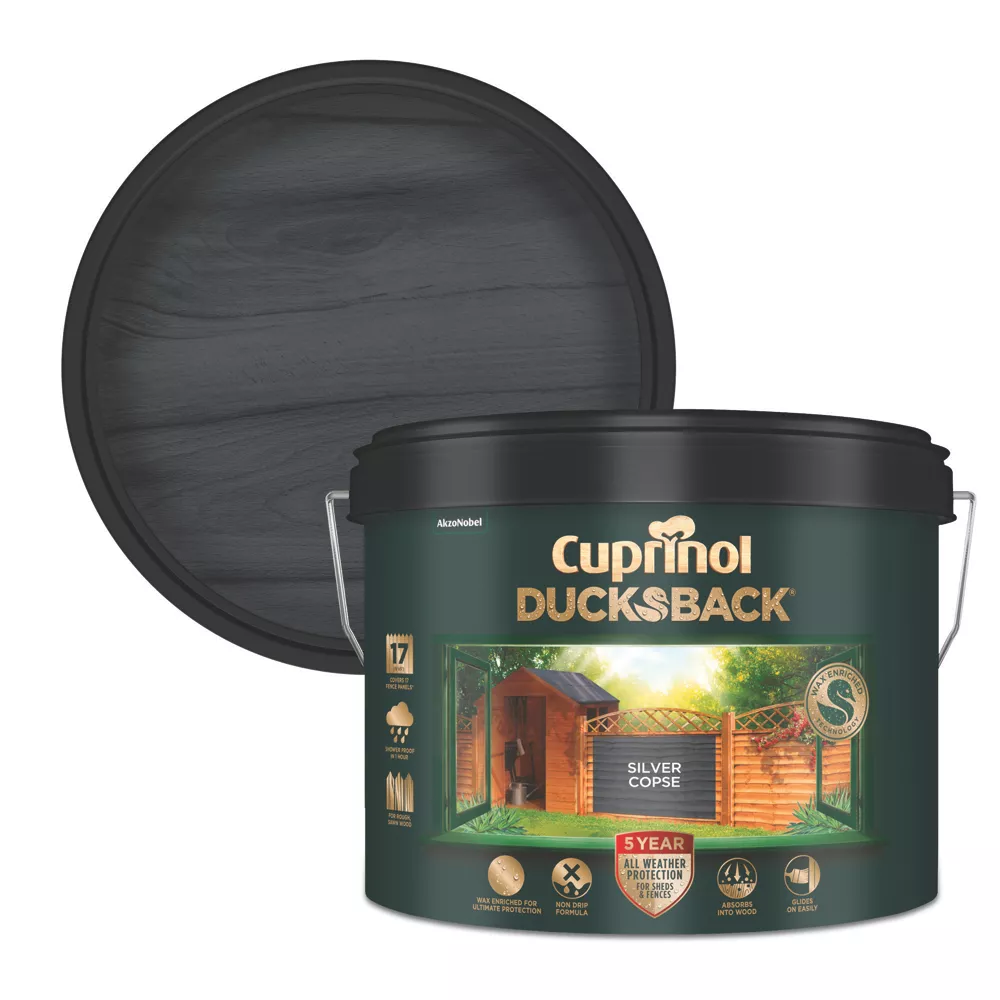 Cuprinol 5-Year Ducksback Water-Based Fence Treatment Silver Copse 9Ltr 3 Cuprinol 5-Year Ducksback Water-Based Fence Treatment Silver Copse 9Ltr