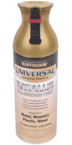 Rust-oleum Universal Spray Paint Gloss Metallic Gold 400ml