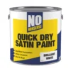 No Nonsense Satin Brilliant White Acrylic Water-Based Paint 2.5Ltr -Paint Tools 914FR P