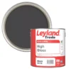 Leyland Trade High Gloss Black Trim Paint 2.5Ltr -Paint Tools 96702 P