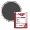 Leyland Trade High Gloss Black Trim Paint 750ml -Paint Tools 98165 P