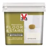 V33 Satin Cotton Off-White Acrylic Floor & Stair Paint 750ml 2 V33 Satin Cotton Off-White Acrylic Floor & Stair Paint 750ml -Paint Tools 983GX P