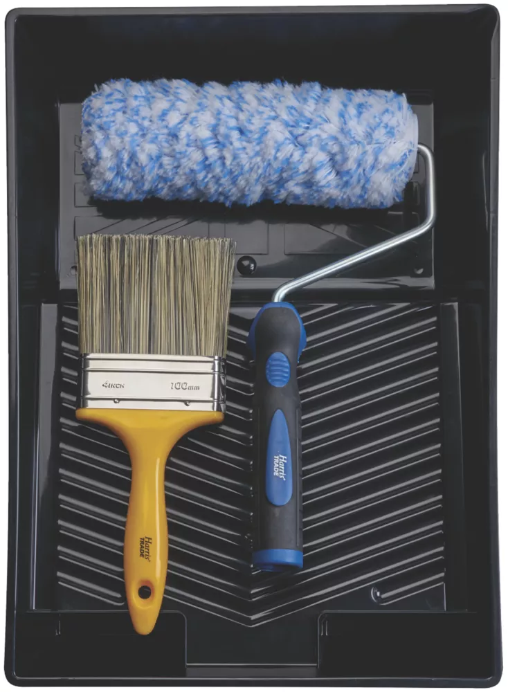 Harris Trade 9" Masonry Roller & Brush Set 4 Pieces 3 Harris Trade 9" Masonry Roller & Brush Set 4 Pieces